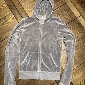 Juicy Couture Y2K Vintage Womens S Velvet Zip Up Hoodie